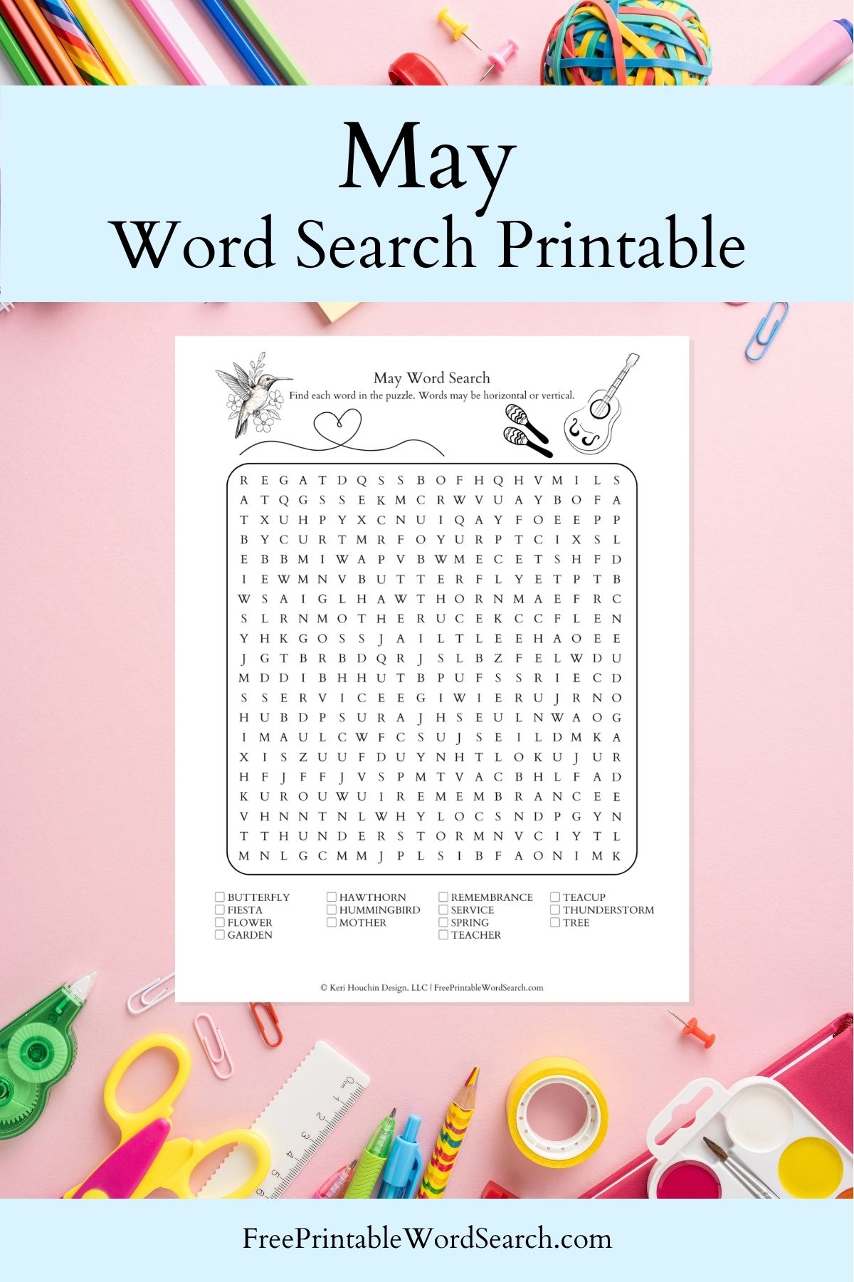May word search printable.
